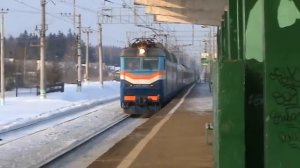 Электровоз ЧС7-036 с поездом № 22 Прага - Москва