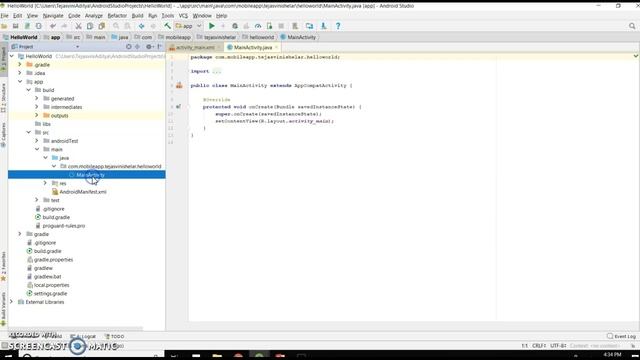 Learn Android Programming  | Hello World | Android Studio #1