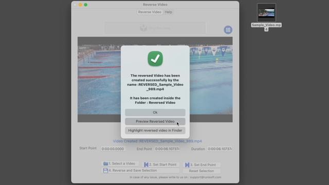 Reverse Video for macOS (Play video backwards with reversed audio)