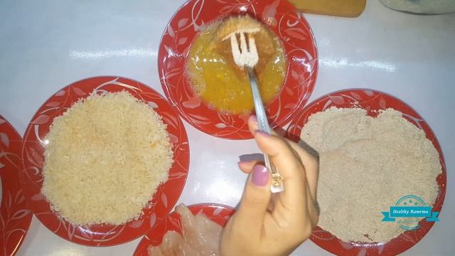 طريقة صدور الفراخ البانيه للدايت فى الفرن دون زيت ومحسوبة السعراتHealthy Baked Chicken Pane
