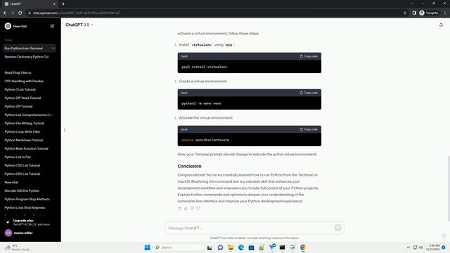 run python from terminal mac смотреть онлайн