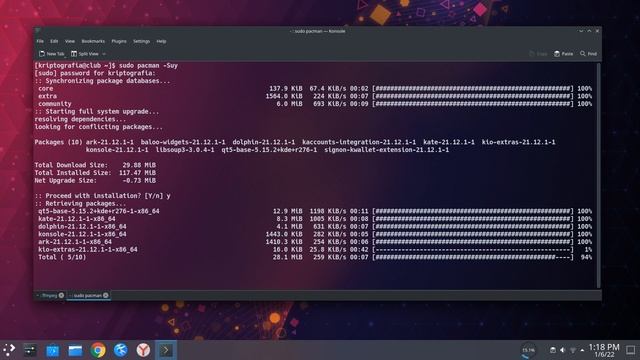 update&upgrade kde archlinux смотреть онлайн