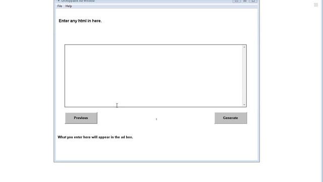 Unstoppable Ad Window Generator смотреть онлайн