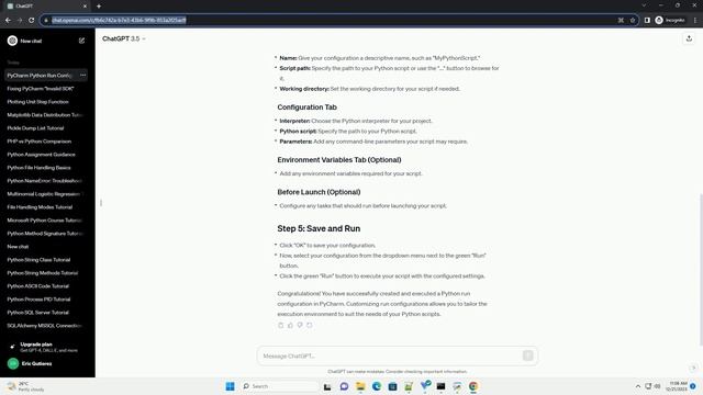 pycharm python run configuration