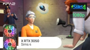 KFA2 X GeForce RTX 3050 Black | The Sims 4 | 1080p (Full HD) разрешение