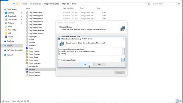 Uninstall Alternate Timer 3.6 on Windows 10 смотреть онлайн