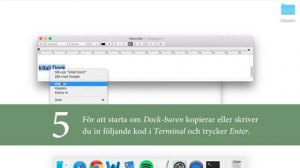 Skapa mellanrum mellan ikoner i Dock-baren på Mac OS X