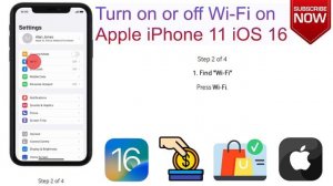 How to Turn on or off WiFi on Apple iPhone 11 iOS 16