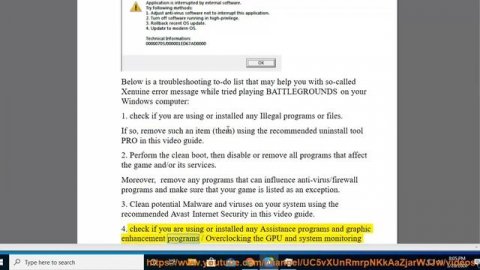 Fix Application is interrupted by external software when playing BATTLEGROUNDS