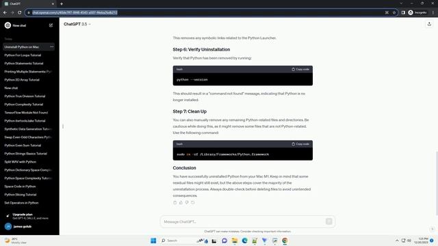 uninstall python mac m1