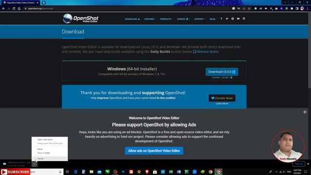 How to Download and Install OpenShot Video Editor Windows 10 Free.HINDI Techjitendra815