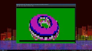 ncurses donut - ASCII animation with colors