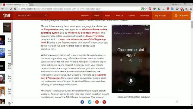Microsoft challenges Google with its own translator app