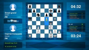 Chess Game Analysis: Сергей Конышев - Emad grand : 1-0 (By ChessFriends.com)