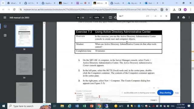 Lab 7 Create Users and Computers in Active Directory - Windows Server 2019 смотреть онлайн