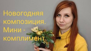 Новогодняя композиция. Мини - подарок, комплимент.