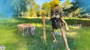 Симпатичный ЛЕШИЙ из ЦЕМЕНТА своими руками | Поделки для дачи | DIY cement crafts for the garden