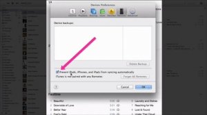 Preventing iTunes Auto Sync