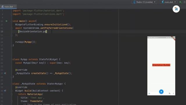 How to set Flutter Orientation Portrait & Landscape