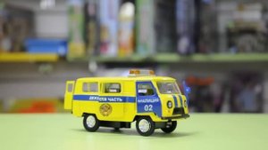 Игрушка микроавтобус (буханка) UAZ 39625 милиция 02 Дежурная часть "ТехноПарк" 131609