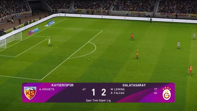 Cimbomla super lig savasi mac:2 (Kayserispor - Galatasaray) PES 2020 смотреть онлайн