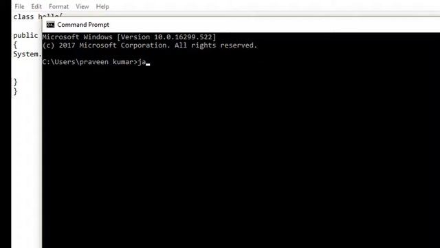 #Javatutorialforbeginners #Java Running_a_Simple_Java_Program_with #CMD and #NOTEPAD in #Windows 10