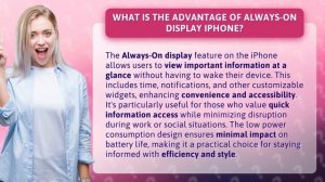 What is the advantage of Always-On display iPhone?