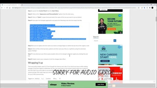 HOW TO CHANGE FONT IN WINDOWS 10 ,8,7 HINDI TUTORIAL