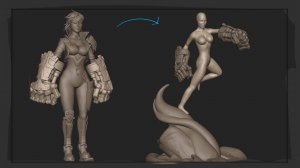 Создание модели Вайка из Лиги  Аркейна. Zbrush скульптинг 16