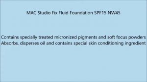 MAC Studio Fix Fluid Foundation SPF15 NW45