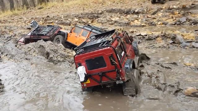 Hard mudding. RC Off road Traxxas TRX-4/ RC Mud Extreme