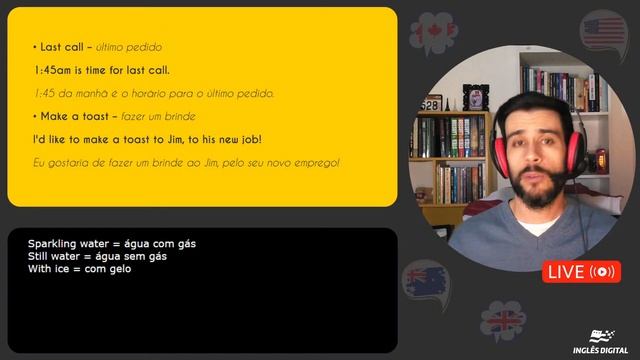 [LIVE CLASS] - Aula ao vivo #22 | Como falar inglês em bares e restaurantes смотреть онлайн