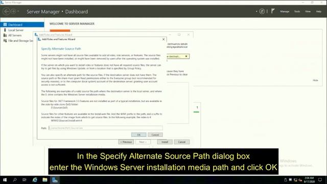 How do I install NET Framework 3.5 on Windows Server 2019 offline?