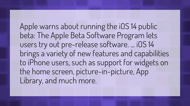 What is iOS 14 public beta?