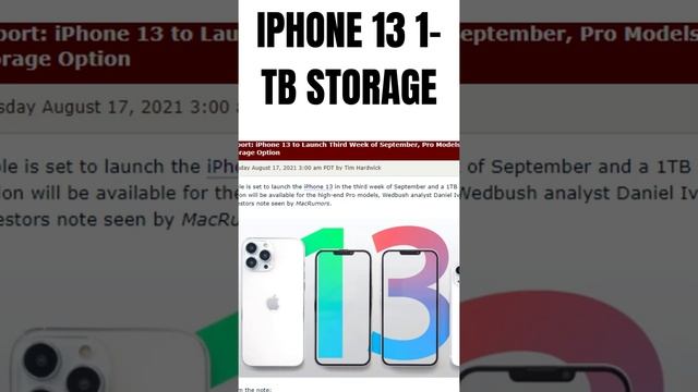 IPHONE 13 MODELS 1 TB STORAGE