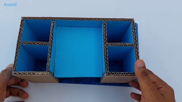 DIY Desktop Organizer by cardboard - Pen Holder organizer | Cardboard Craft