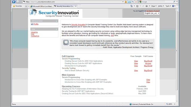Webcast: Writing Secure Code in ASP.Net