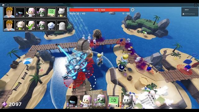 How to DUO (TIDAL TURNDOWN) (HARD MODE CHALLENGE) (DROP SKIN REWARD) in Tower Heroes Roblox смотреть онлайн