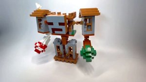 Китайский LEGO Minecraft удивляет... конструктор 2в1 "Деревня Голема" LEGO аналог - 857 Деталей