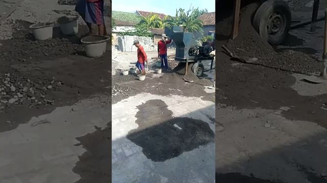 mesin pemecah batu krikil Hammer mill memanfa'atkan limbah grosok bekas ayakan