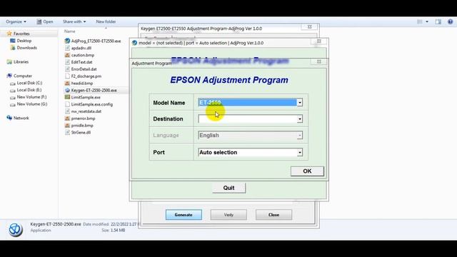 RESET EPSON ET2500, ET2550 reset ET-2500,ET-2550 Adjustment Program Reset Adjprog Keygen 100% succe смотреть онлайн
