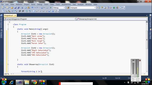 How to use ArrayList in C# Dot Net with Example