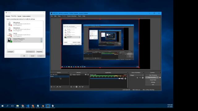 recording windows desktop using Open Broadcast Studio OBS