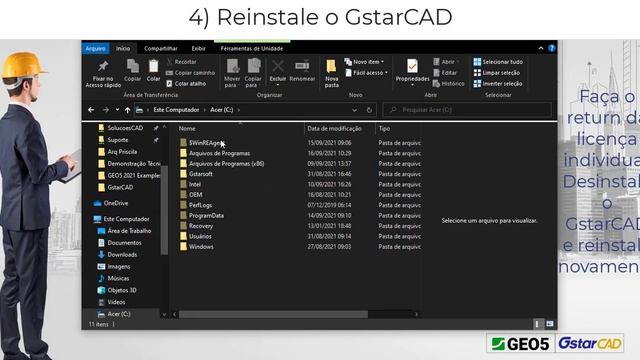 GstarCAD - Habilitar pré-visualização de desenhos смотреть онлайн