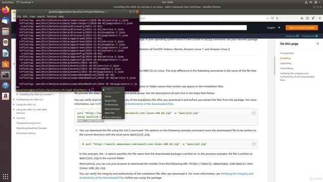 Installing AWS CLI on Linux смотреть онлайн