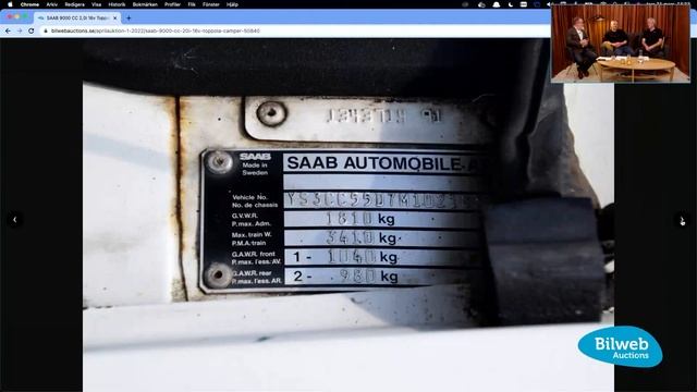Bilweb Auctions talks - SAAB 9000 CC 2,0i 16v Toppola Camper — 1991 смотреть онлайн