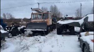 Трелевочный трактор МС10 с буровой установкой УРБ2А2Д, едет на на ТО!
