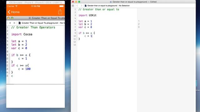 (SPANISH VERSION) Greater than or equal to operator  (Swift Programming Language Reference)