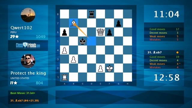 Chess Game Analysis: Protect the king - Qwert102 : 1/2-1/2 (By ChessFriends.com) смотреть онлайн