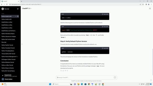 install python on mac m1 homebrew